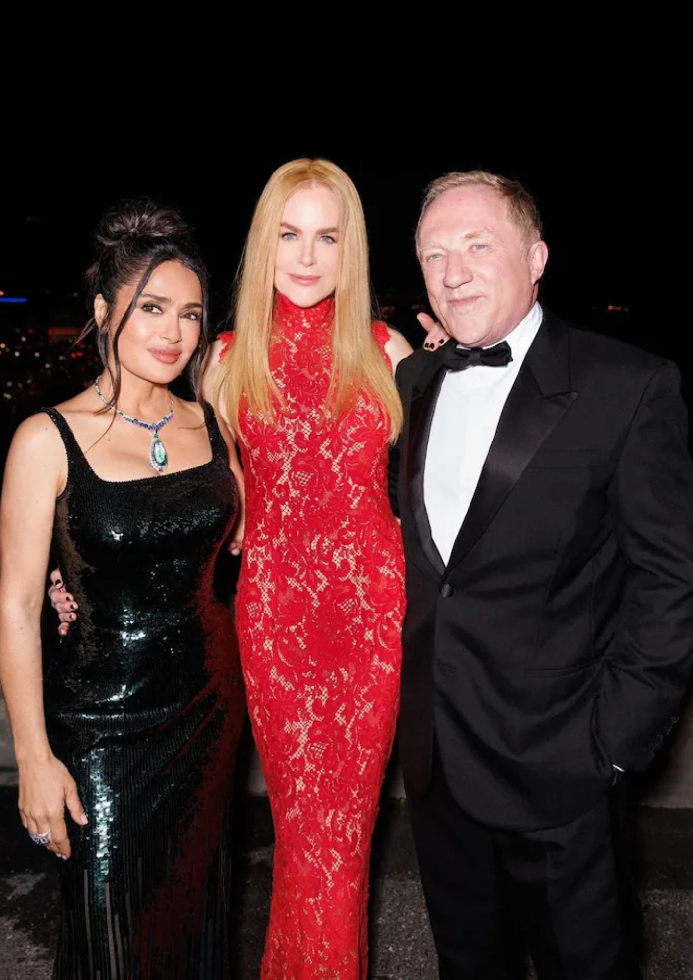 Salma Hayek, Nicole Kidman y Francois-Henry Pinault