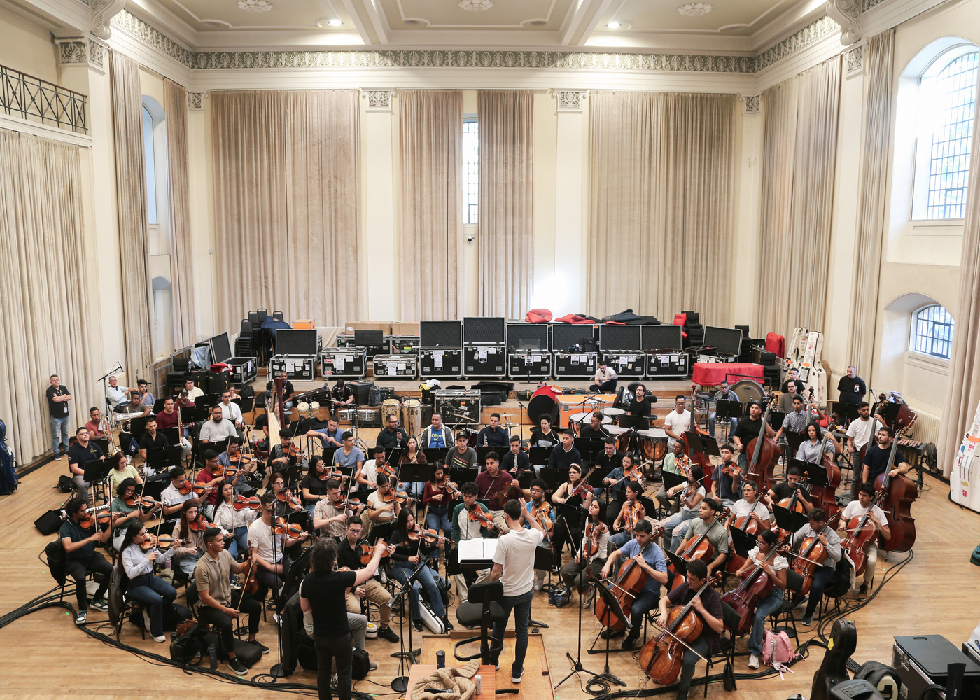 La Orquesta Simón Bolívar en sus ensayos en Londres