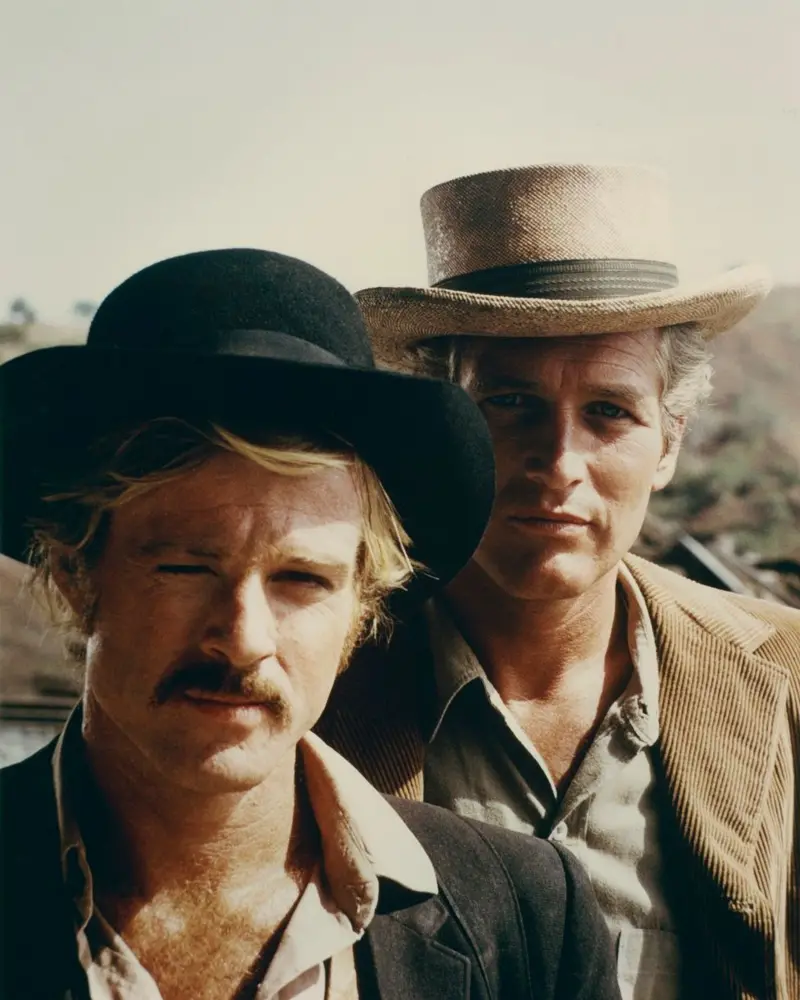 Robert Redford junto al actor Paul Newman 
